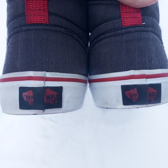 Vans Atwood Hi Top Grey/Red Sneakers Youth 5 - Picture 2 of 5